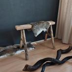 Houten Bankje Boomstam landelijke stijl stoer sober wonen, Ophalen of Verzenden, Nieuw