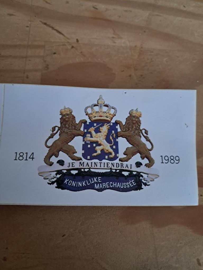 Koninklijke Marechaussee embleem 1814-1989, Verzamelen, Ophalen of Verzenden, Gebruikt