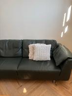 Molinari 3-zitsbank - Italiaans groen leren bankstel, Ophalen, Gebruikt, Leer