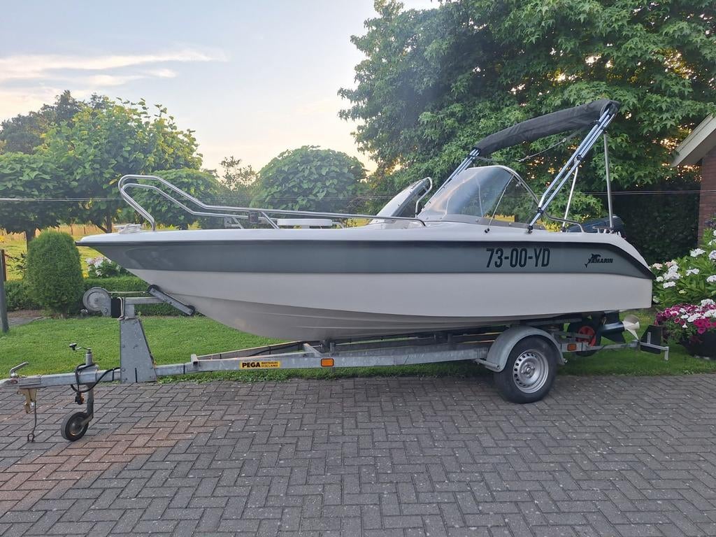 Yamarin bigride 4730 yamaha 60 pk consoleboot / speedboot, Ophalen, Minder dan 70 pk, 3 tot 6 meter, Buitenboordmotor