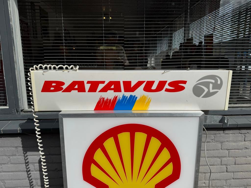 Vintage Batavus Lichtbak Reclamebord - Uniek Item, Verzamelen, Merken en Reclamevoorwerpen, Ophalen, Gebruikt, ., Lichtbak of (neon) lamp