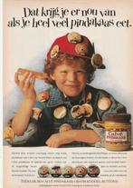 Retro reclame 1991 Calvé pindakaas jongetje met berenbuttons, Verzenden, Overige typen