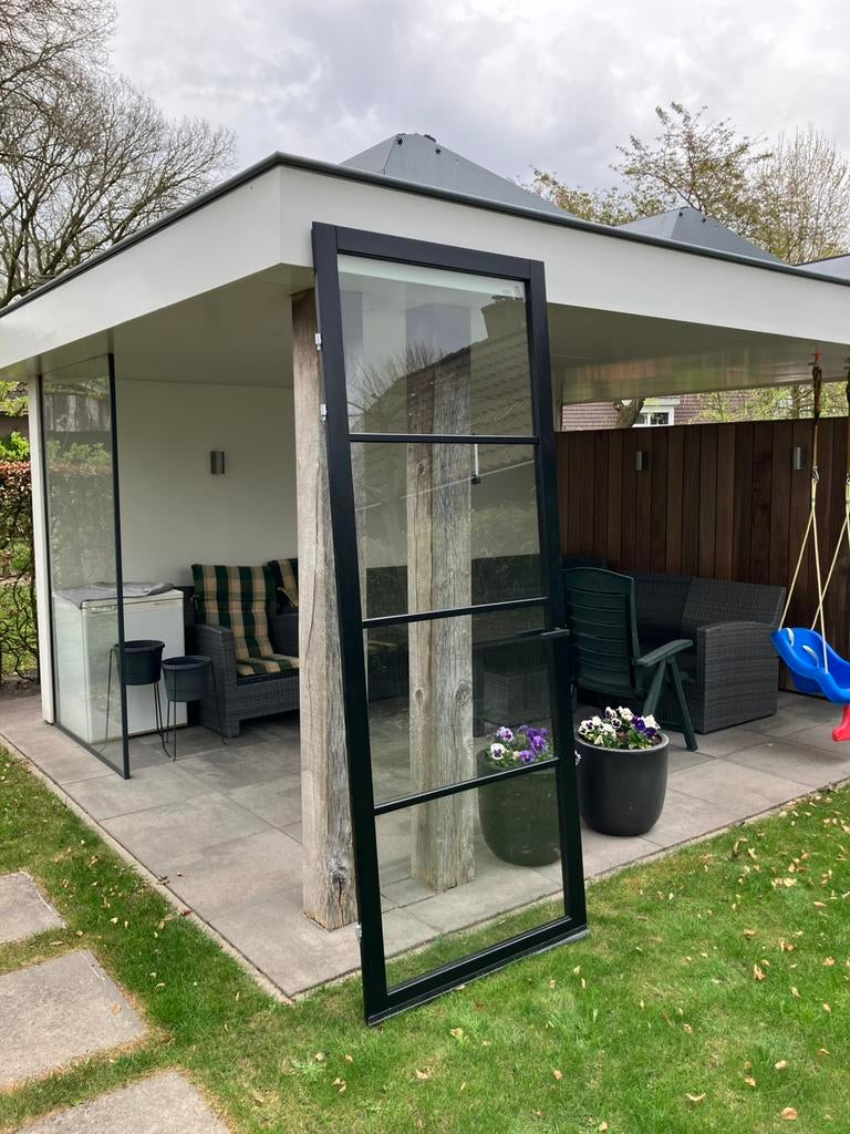 Houten binnendeur zwart, Schuur, Zo goed als nieuw, Zonder ramen, Ophalen