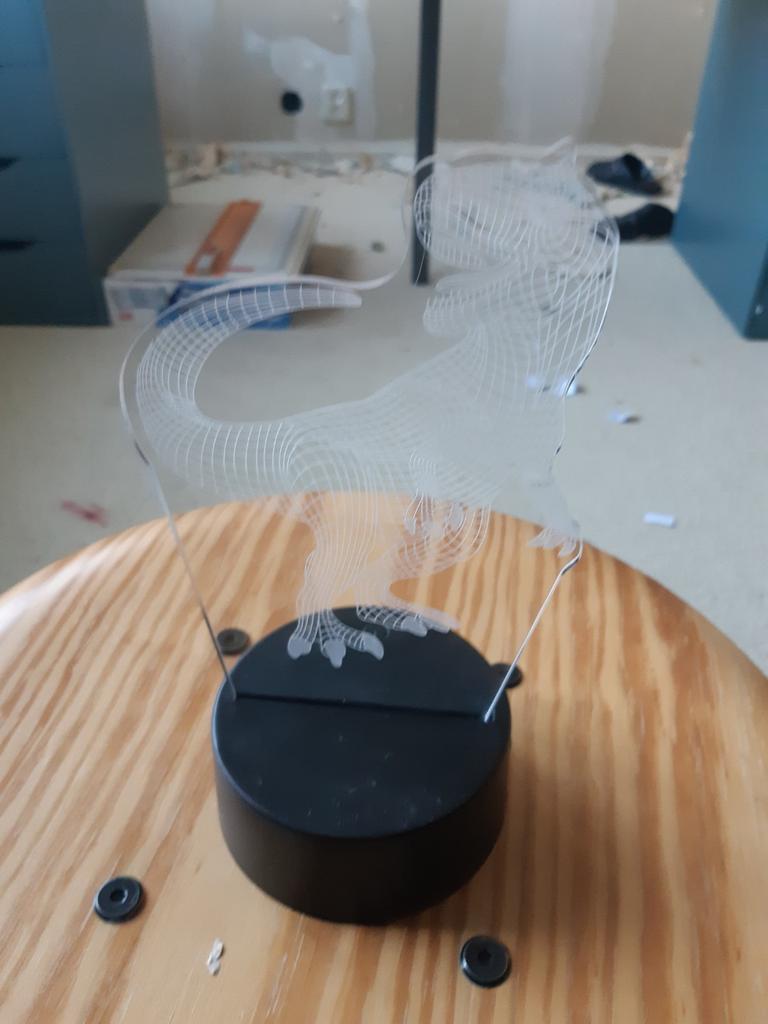 Dino hologram lichtje, Huis en Inrichting, Ophalen, Zo goed als nieuw