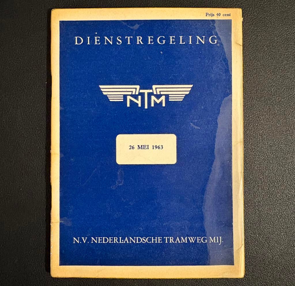 Dienstregeling NTM (1963), Ophalen of Verzenden, Gebruikt, Bus of Metro, Boek of Tijdschrift