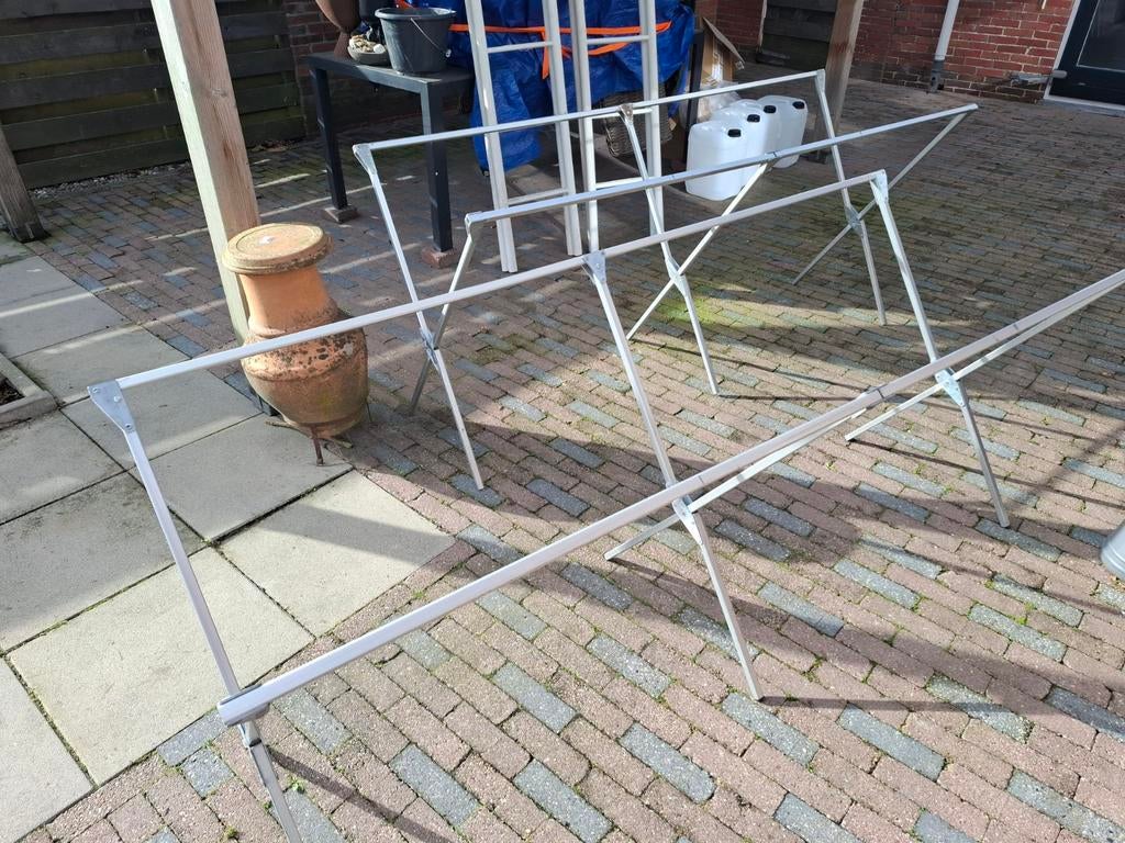 2 Markt Tafels: 2x 2m zonder blad, Ophalen, Gebruikt