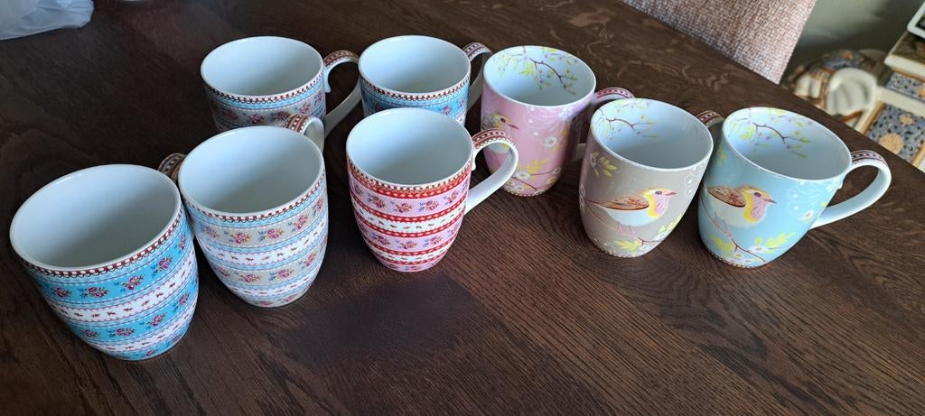 Pip Studio theemokken, melkkannetje en suikerpotje, Ophalen of Verzenden, Porselein, Overige stijlen, Overige typen