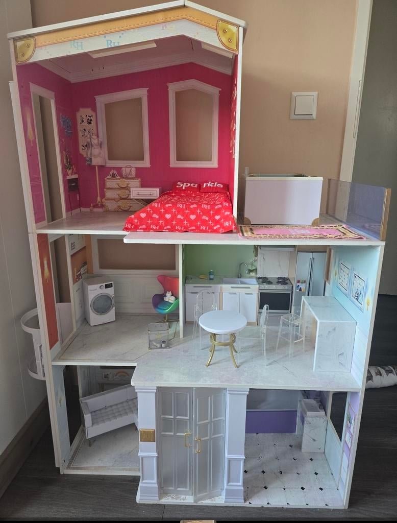 Groot poppenhuis met meubels, Ophalen