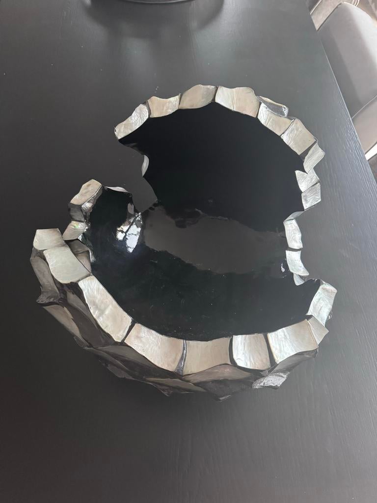 Schelpenvaas Eric Kuster stijl, Huis en Inrichting, Woonaccessoires | Vazen, Ophalen, Overige materialen, Gebruikt, Overige kleuren