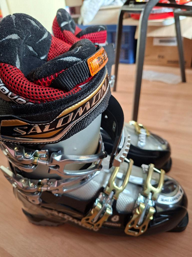 Salomon Mission RS 8 skischoenen maat 27/27.5, 318 mm.in tas, Sport en Fitness, Skiën en Langlaufen, 160 tot 180 cm, Gebruikt