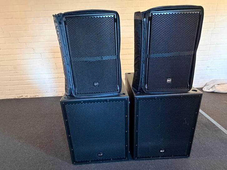 RCF NX32 top speakers en RCF 8004 subwoofer, Audio, Tv en Foto, Luidsprekers, Zo goed als nieuw, Subwoofer, 120 watt of meer, Overige merken