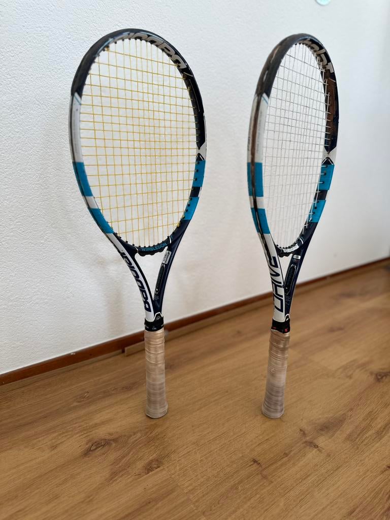 Twee Babolat Pure Drive rackets, Sport en Fitness, Tennis, Gebruikt, Ophalen of Verzenden, Racket, L3