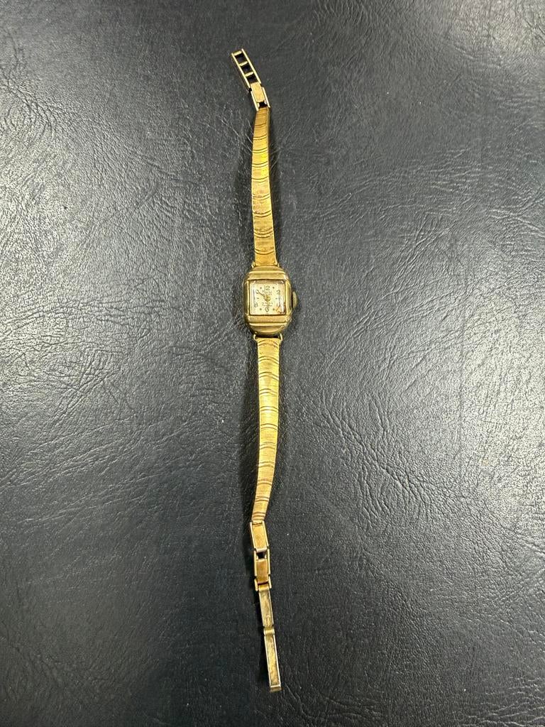 Vintage Monté Ancre Dameshorloge - Rolled Gold, Overige merken, Gebruikt, Polshorloge, Overige materialen