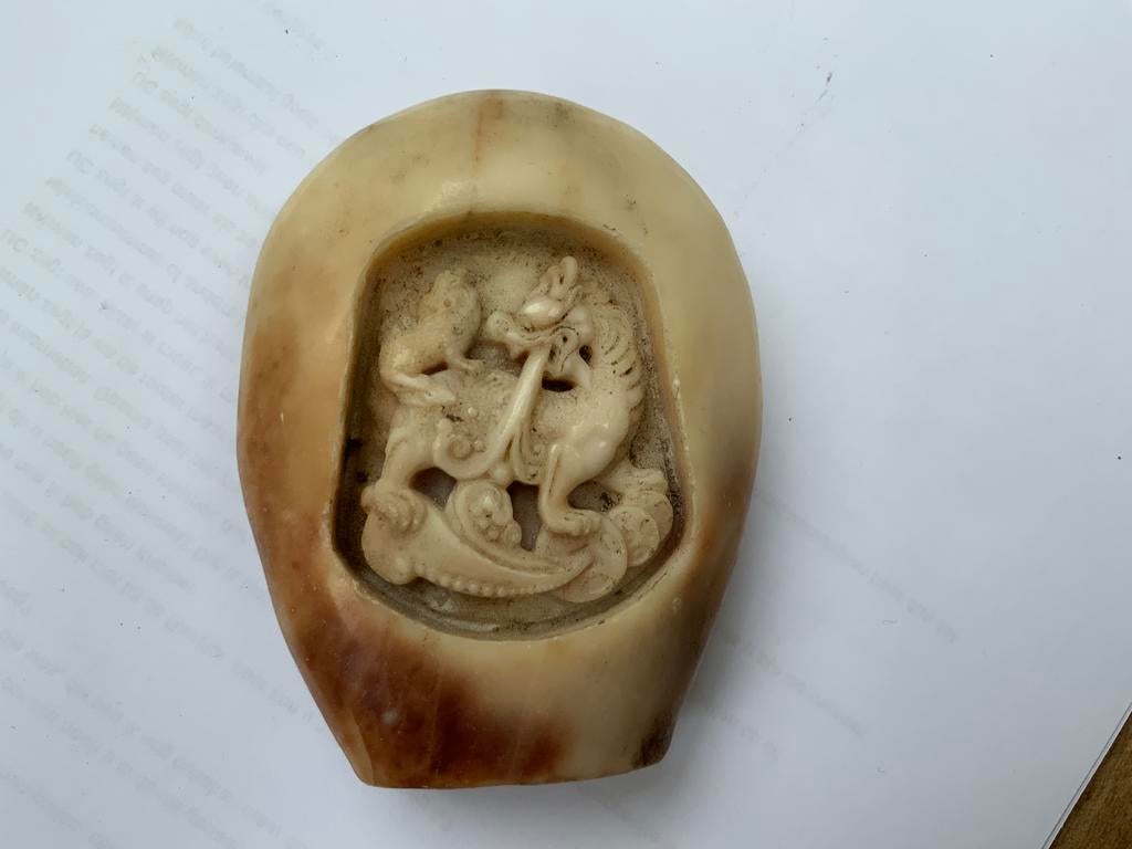 Vintage Speksteen Chinees Beeld Foo Dogs, Antiek en Kunst, Kunst | Niet-Westerse kunst, Ophalen of Verzenden