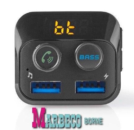 Auto Audiotransmitter, Bluetooth, USB, Handsfree, Zwaanhals, Nedis, Nieuw, Info@marbeco.nl, Ophalen of Verzenden