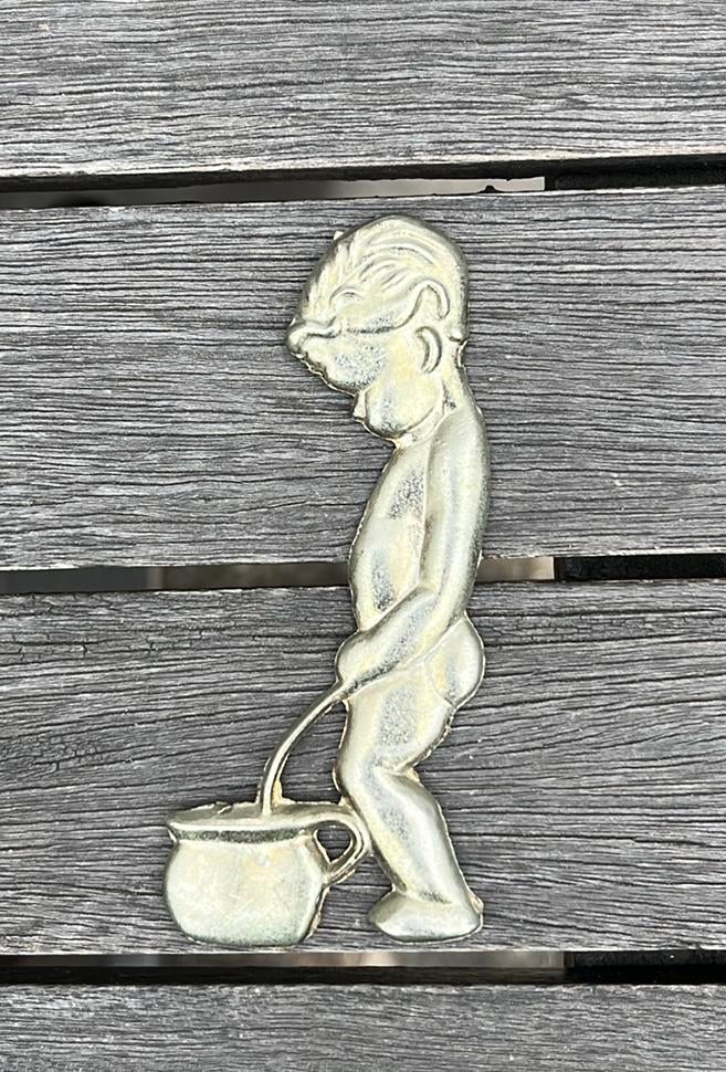 Vintage retro toilet Manneken Pis, Ophalen of Verzenden