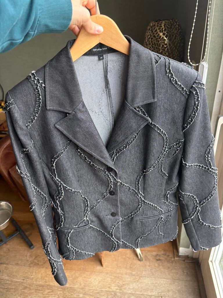 Caroline bliss colbert blazer 40, Ophalen of Verzenden, Zo goed als nieuw, Maat 38/40 (M), Grijs
