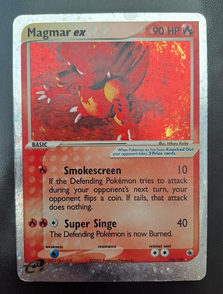 Magmar ex 100/109 - Pokémon kaart (Foil, 2003), Ophalen of Verzenden, Gebruikt, Losse kaart, Foil