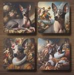 American Hairless Terriër Barok onderzetters met houder, Ophalen of Verzenden, Nieuw, Glas of Kopje