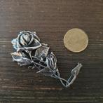 Zilveren hanger van halsketting of broche roos, Ophalen of Verzenden, Zo goed als nieuw, Zilver, Overige merken