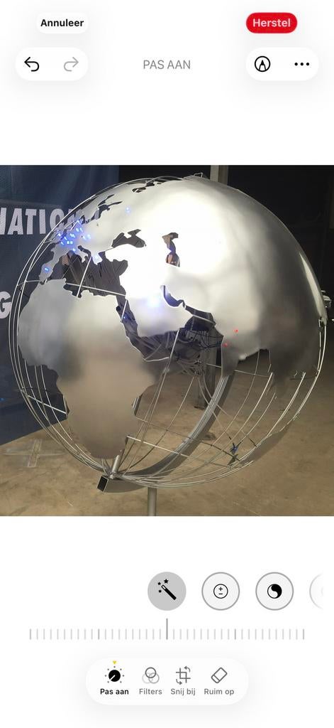 Grote Wereldbol met ledlampjes, Ophalen of Verzenden, Zo goed als nieuw