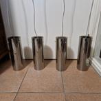 Moderne hanglampen set van 4, Gebruikt, Ophalen of Verzenden, Metaal, Modern