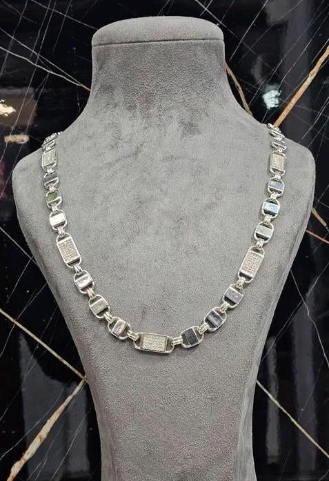 925 Zilveren Magnum Ketting 70cm / 10mm, Ophalen of Verzenden, Nieuw, Zilver, Zilver