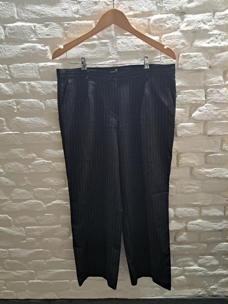 Mia Linea gestreepte broek maat 42, Verzenden, Zwart, Maat 42/44 (L), Zo goed als nieuw
