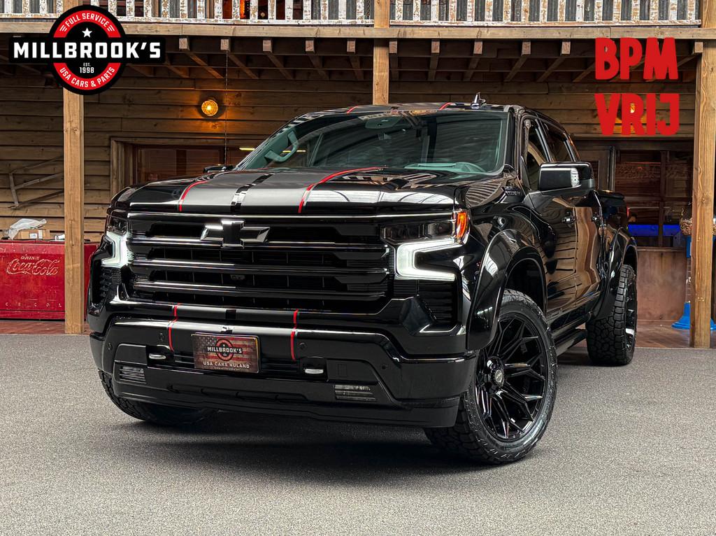 Chevrolet Silverado high country 6.2 V8 BOSE, Adaptieve crui, Automaat, Zwart, Lichtsensor, Zwart