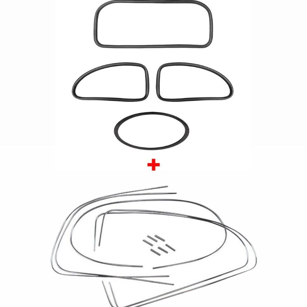 VW Kever ovale achterruit rubberen kit luxe alu sierlijst, Ophalen of Verzenden, Nieuw