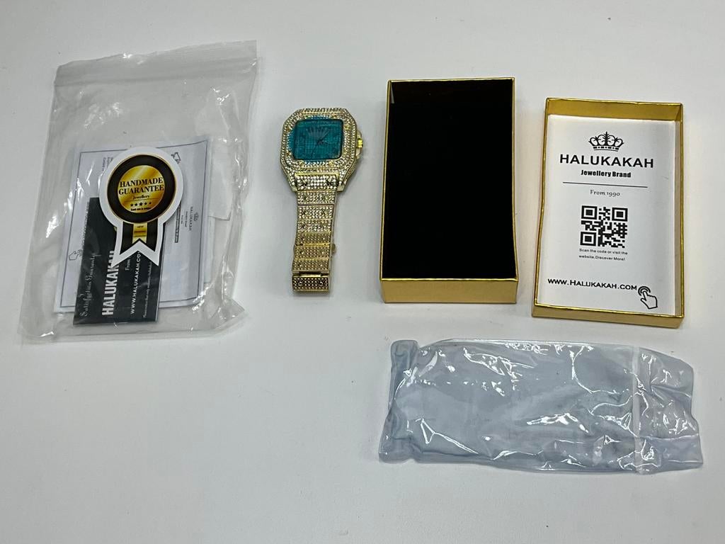 Halukakah diamand horloge in geschenk doos Nieuw, Sieraden, Tassen en Uiterlijk, Horloges | Heren, Ophalen of Verzenden, Nieuw