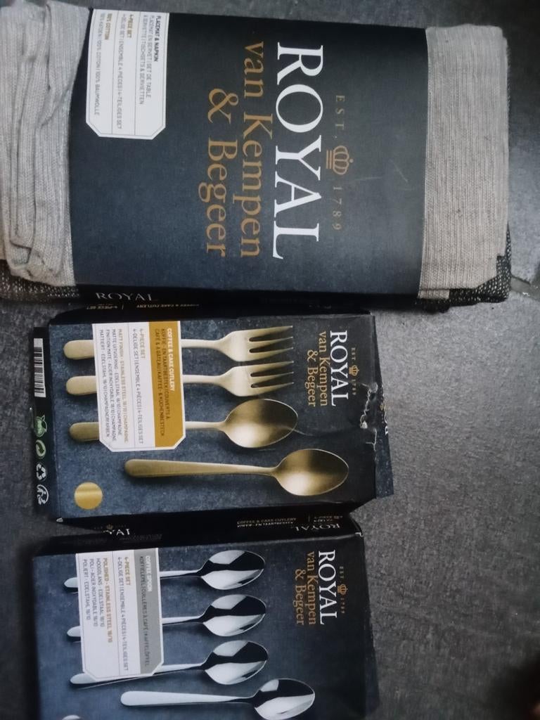 Royal Kempen en begeer bestek set en placemets, Ophalen of Verzenden, Rvs of Chroom, Bestek, Bestek