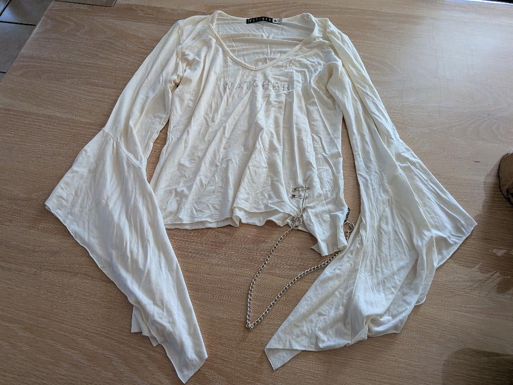 Longsleeve watcher maat m creme, Kleding | Dames, Maat 38/40 (M), Beige, Ophalen of Verzenden, Zo goed als nieuw