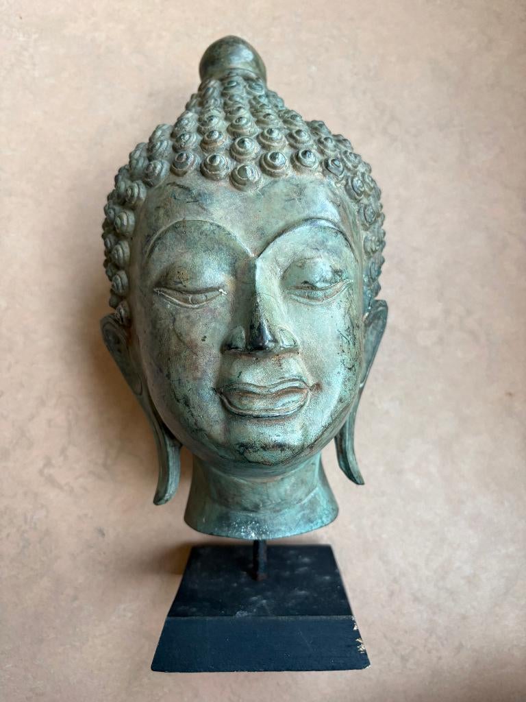 Groot, oud Boeddhabeeld, brons, Ophalen of Verzenden