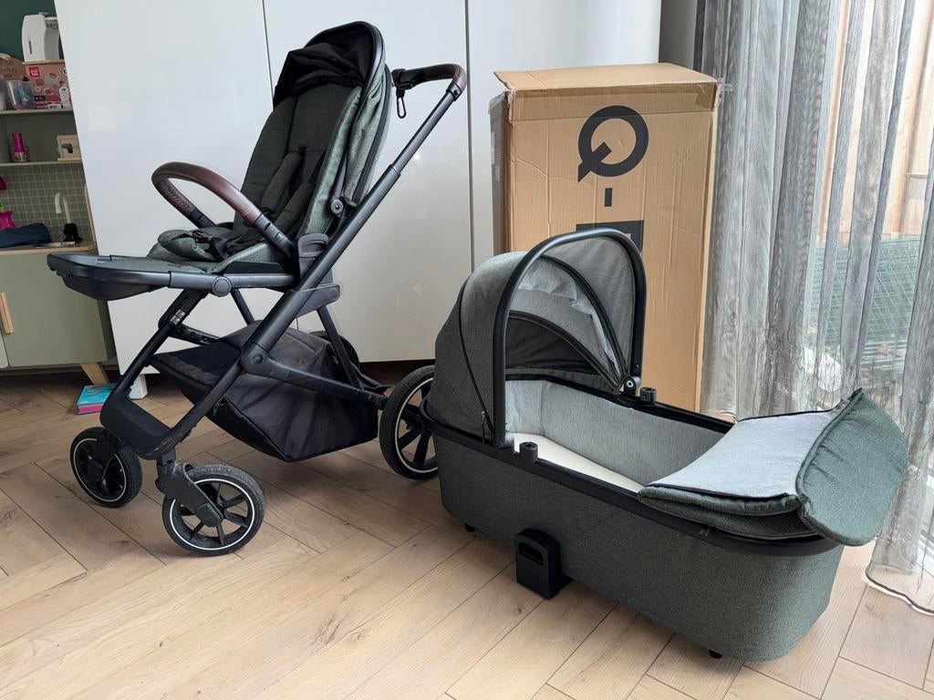 Qute kinderwagen Q-rider met voetenzak, Gebruikt, Combiwagen, Met reiswieg, Ophalen
