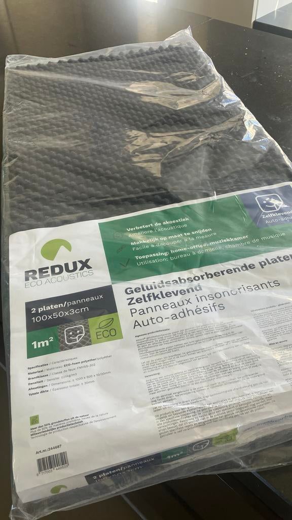 Zelfklevende geluidsabsorberende schuimplaten 1,50 m², Minder dan 4 cm, Overige materialen, Nieuw, Ophalen of Verzenden