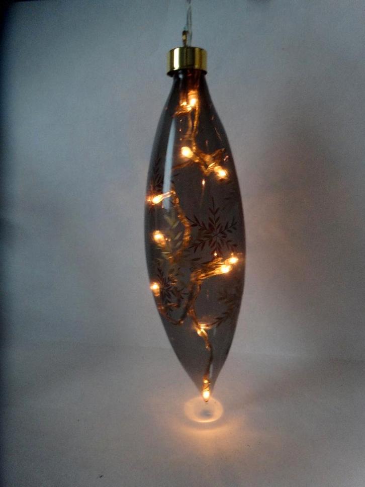 Sfeervol lampje met led-verlichting., Huis en Inrichting, Lampen | Hanglampen, Zo goed als nieuw, Minder dan 50 cm, Glas, Ophalen of Verzenden