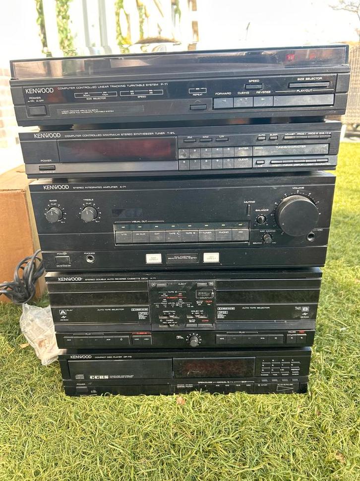 Kenwood Hifi Set: Platenspeler, Tuner, Versterker, Cassetted, Audio, Tv en Foto, Stereo-sets, Gebruikt, Cassettedeck, Losse componenten