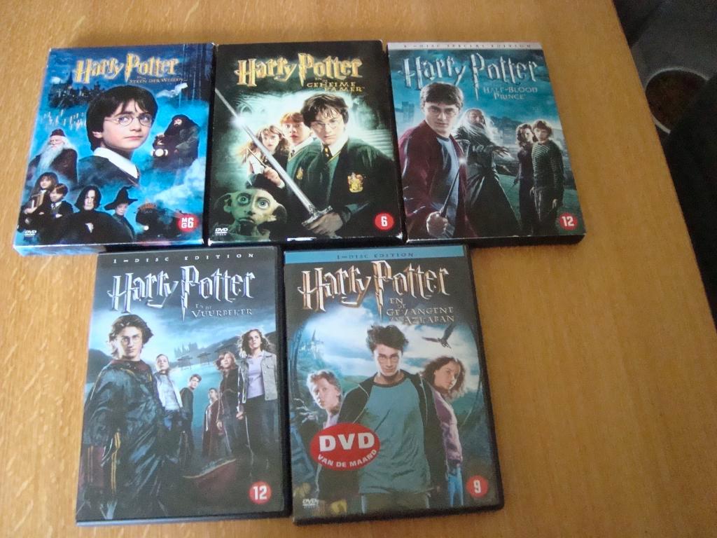 Harry potter dvd s 5 stuks, Alle leeftijden, Ophalen of Verzenden, Zo goed als nieuw, Actie en Avontuur
