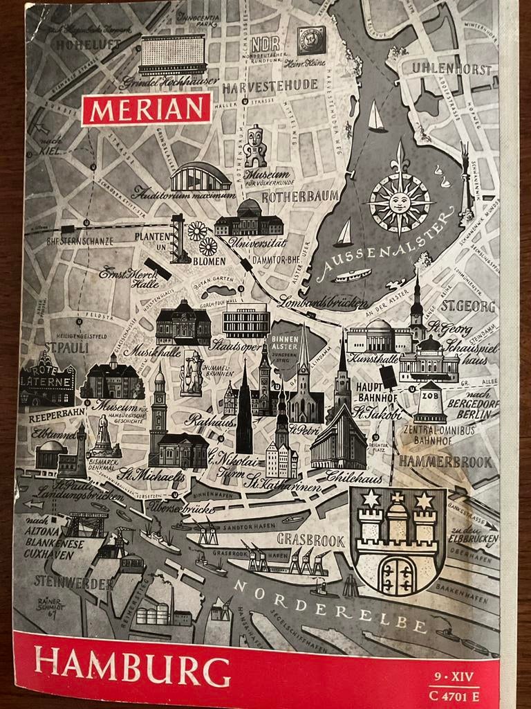 Merian Hamburg Stadsgids Vintage, Overige merken, Europa, Ophalen of Verzenden, Zo goed als nieuw