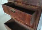 Antieke houten chiffonière ladenkast met een bureau-indeling, Antiek en Kunst, Antiek | Meubels | Kasten, Ophalen