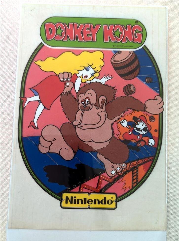 DONKEY KONG BARTOP Retro Arcade kast Vinyl Sticker Decal, Verzamelen, Stickers, Gebruikt, Bedrijf of Vereniging, Ophalen of Verzenden