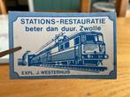 Sluitzegel: stations restauratie Zwolle, Verzenden, Na 1940, Gestempeld