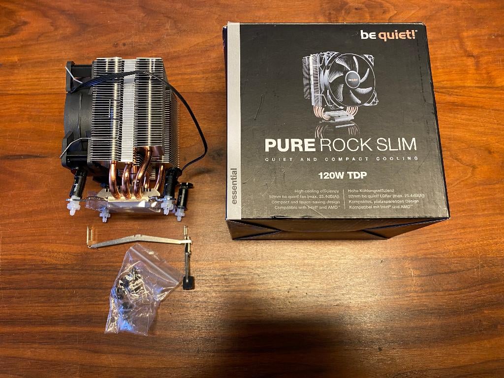 Be Quiet pure rock slim 120W TDP Computerkoeler, Ophalen of Verzenden, Zo goed als nieuw, Luchtkoeling