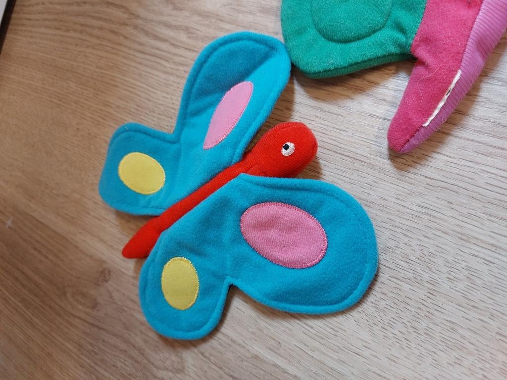 IKEA vingerpop vlinder + slak klappar, Ophalen of Verzenden