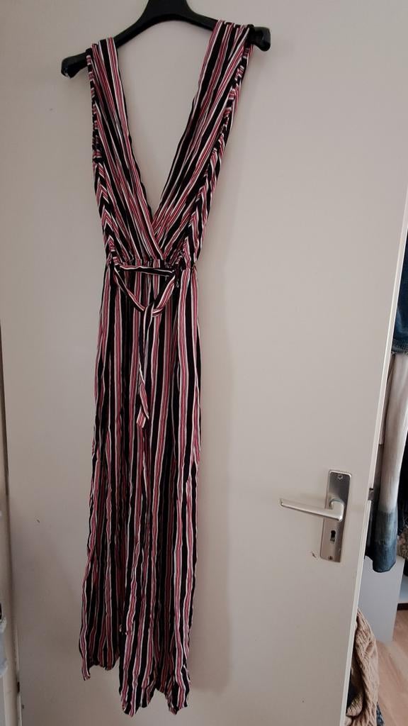 Gestreepte jumpsuit met wijde pijpen, Kleding | Dames, Jumpsuits, Maat 38/40 (M), Zwart, Ophalen of Verzenden, Onbekend