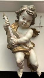 Vintage Engel met Mandoline - Decoratief Beeldje, Antiek en Kunst, Ophalen of Verzenden