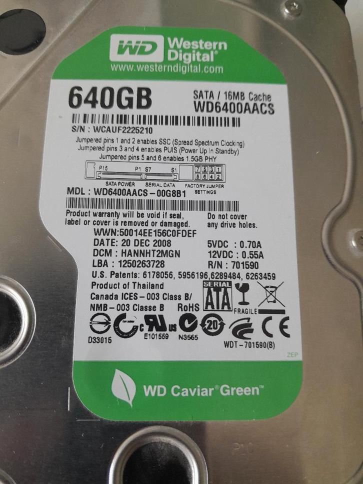 Opruiming diverse merken SATA  Harddisks 3½ inch (getest), Computers en Software, Harde schijven, Gebruikt, Desktop, Intern, HDD