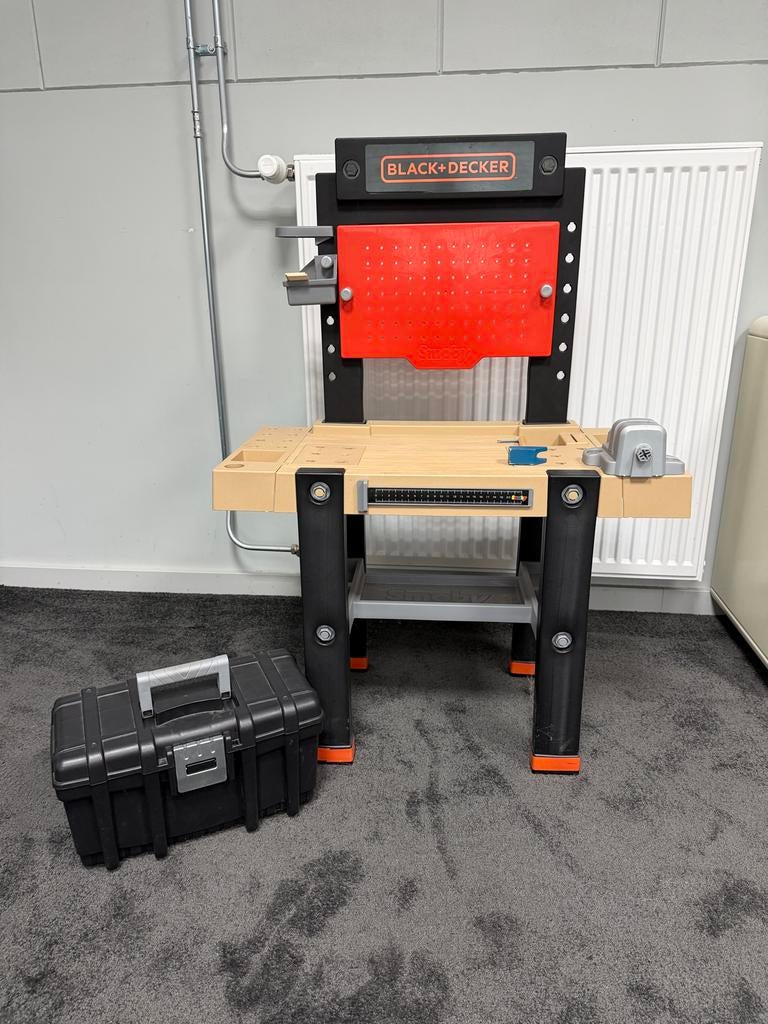 Kinder werktafel met gereedschapskoffer en gereedschap, Kinderen en Baby's, Speelgoed | Overig, Ophalen, Gebruikt, Jongen of Meisje
