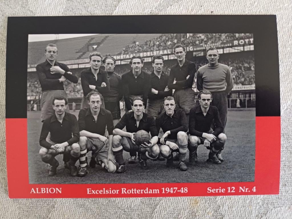 Complete serie van 10 foto kaarten Excelsior Rotterdam, Verzamelen, Ophalen of Verzenden, Zo goed als nieuw, Overige binnenlandse clubs